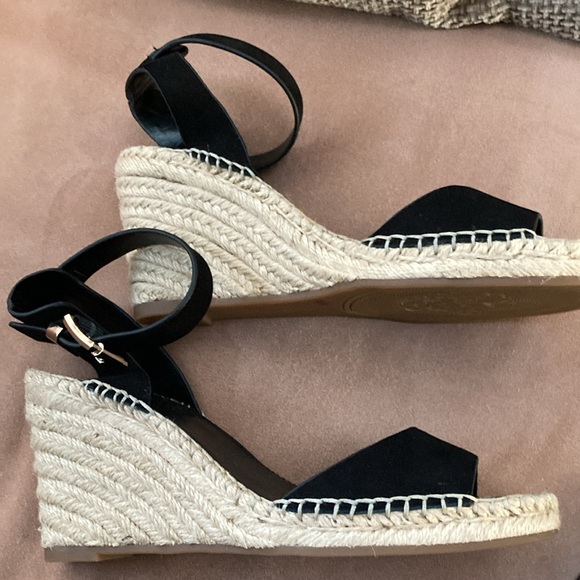Vince Camuto espidrelles sandals leather &  weave wedge new ! Size 6.5 - Picture 8 of 10